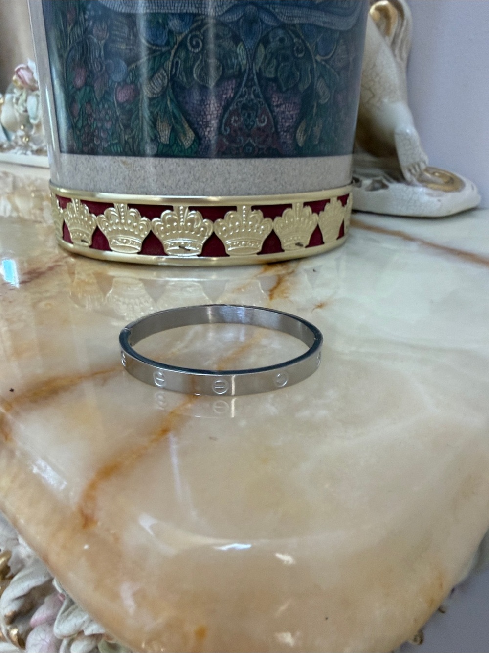 New Small white stainless Bangle - Picture 8 of 8
